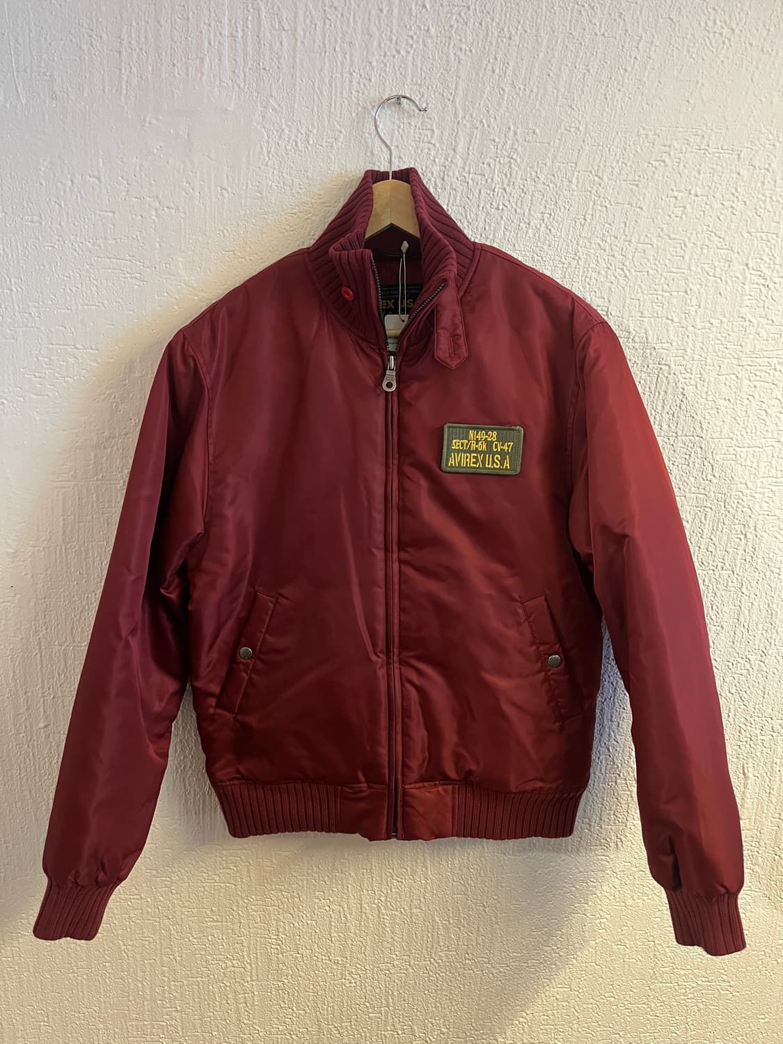 Avirex MA-1 Burgundy Red Bomber Jacket 상품이미지1