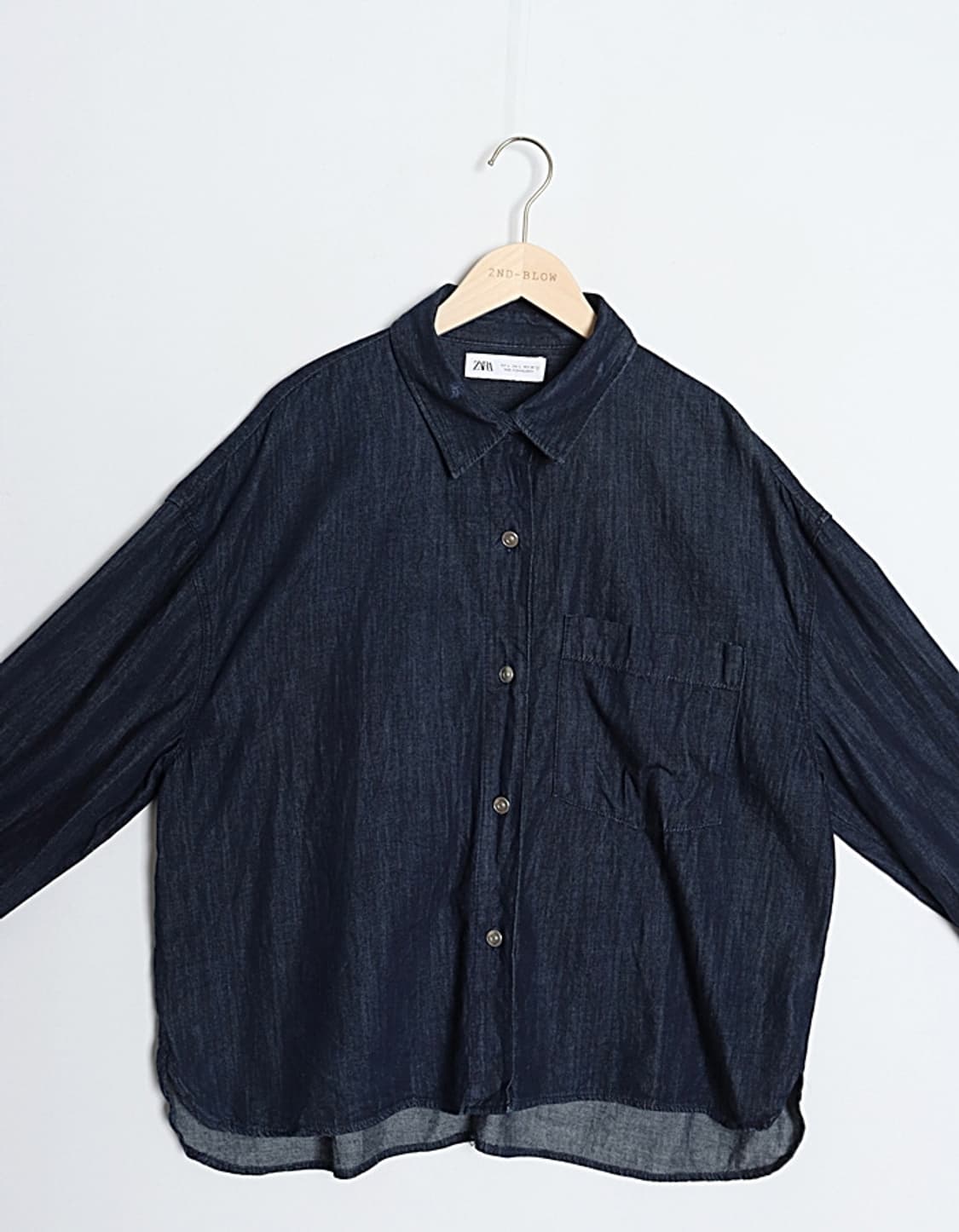 ZARA Wide Denim Shirts 상품이미지2