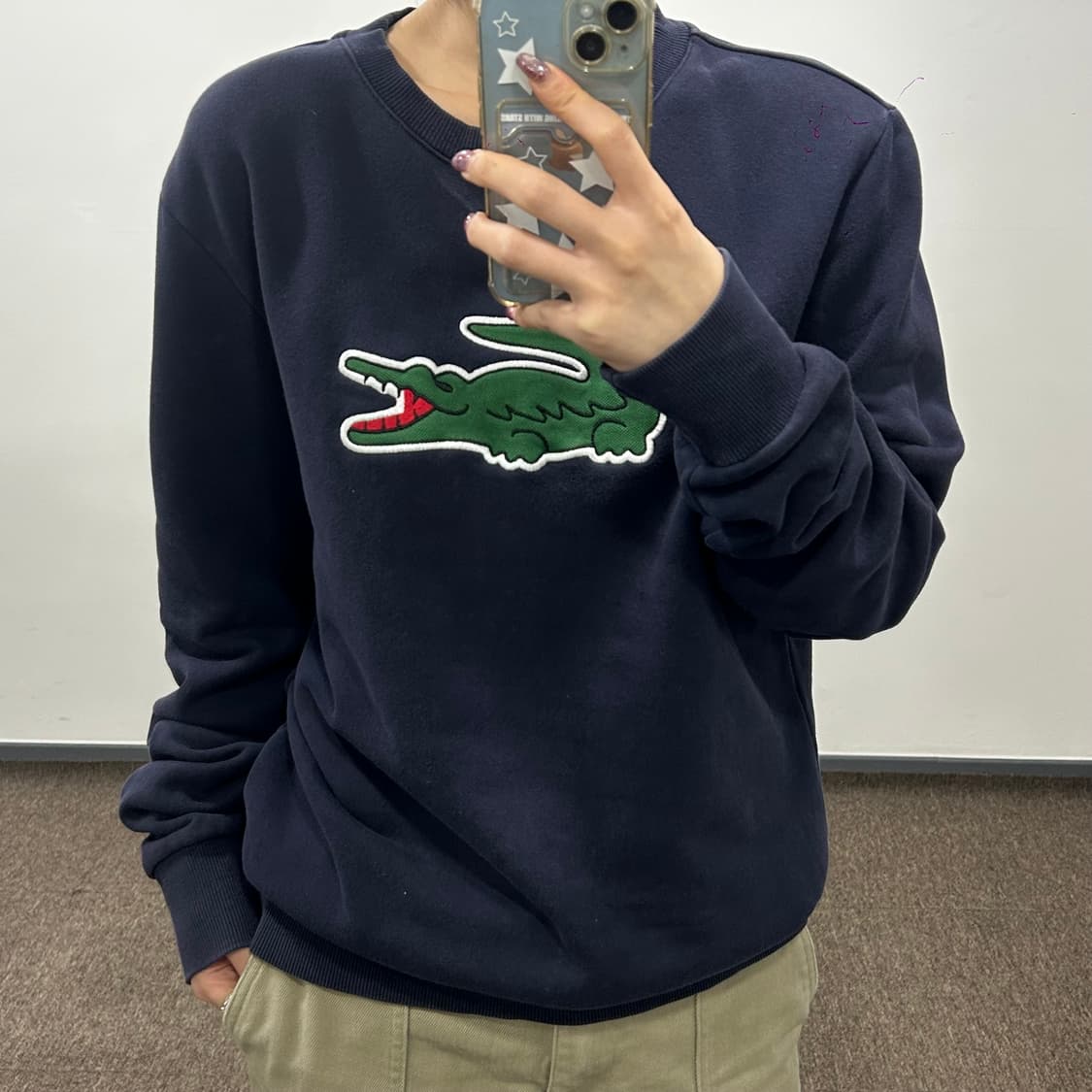 Lacoste 라코스테 빅로고 네이비 맨투맨 상품이미지2