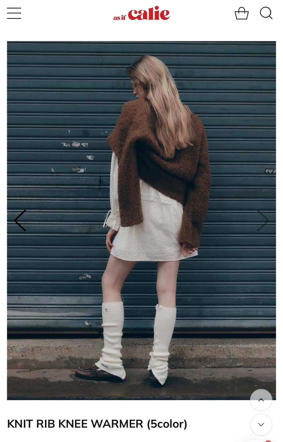 에즈이프캘리 니트 립 레그 워머 (핑크) 상품이미지2