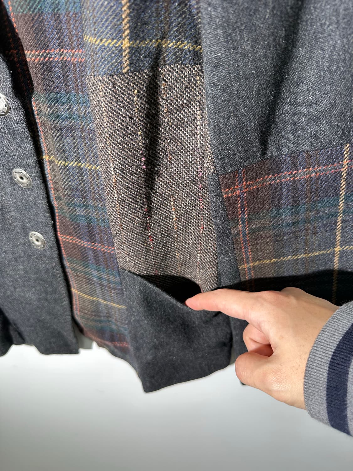 sfizio 울 패치워크 이태리 메이드 자켓 상품이미지4