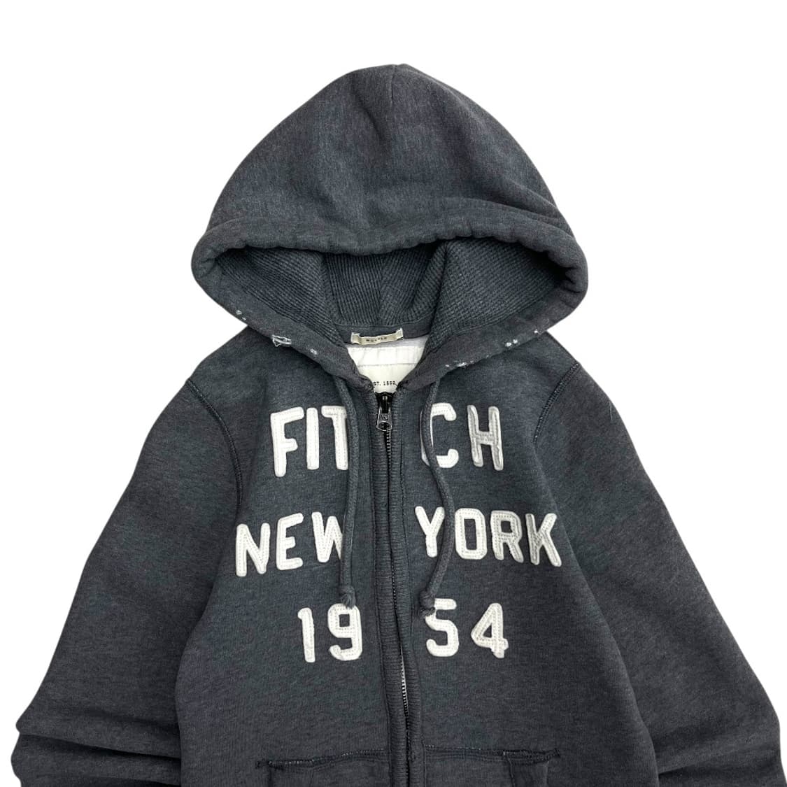 아베크롬비 센터로고 그레이 후드집업 S 상품이미지3