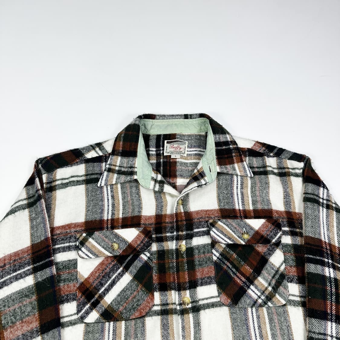 VTG 빈티지 재팬 플란넬 울 체크셔츠 (L) 상품이미지1