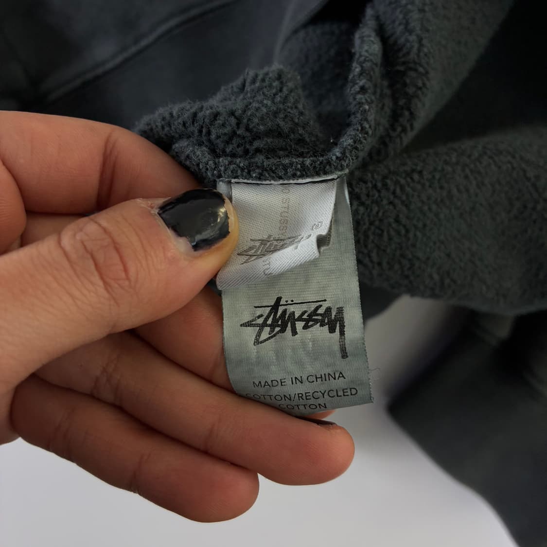 Stussy  스투시 코튼 퍼플로고 차콜 맨투맨 상품이미지6