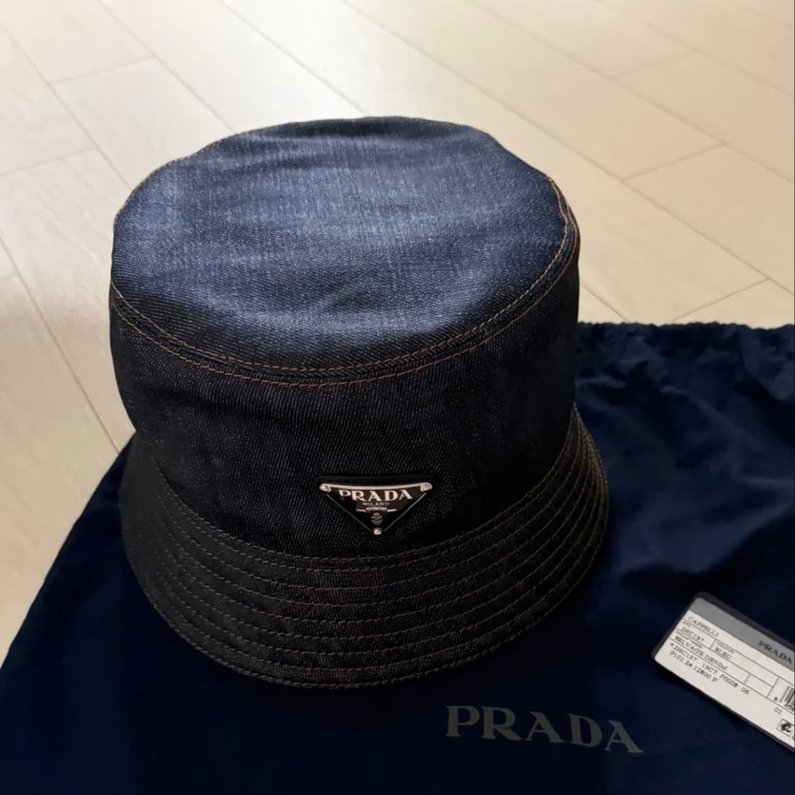 새상품 프라다 샐비지 데님 버킷햇 XXL (61cm) 상품이미지1