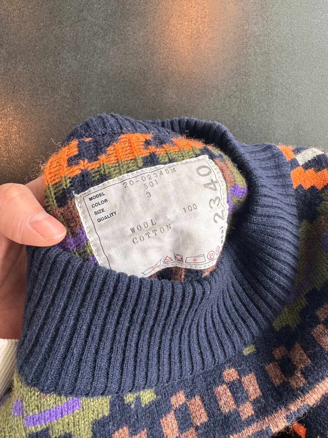 사카이 Sacai 페어아일 자카드 니트 3사이즈 (L-XL 남성가능) 상품이미지5