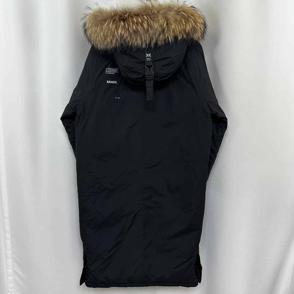 캉골 남자 라쿤/오리털 패딩점퍼 방한 겨울 검정 M 상품이미지6