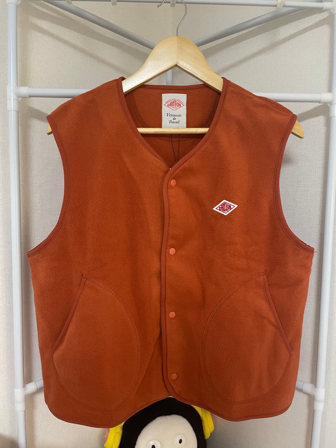 단톤 플리스 조끼 오렌지 40사이즈 상품이미지1