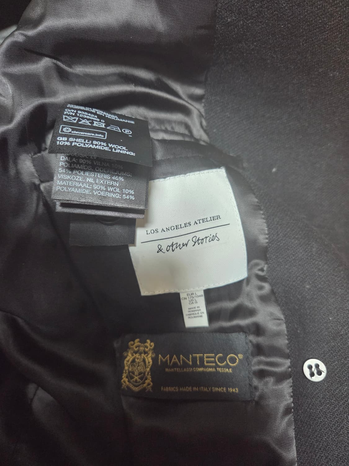 앤아더스토리즈 블랙 모 코트 L(루마니아) 상품이미지1