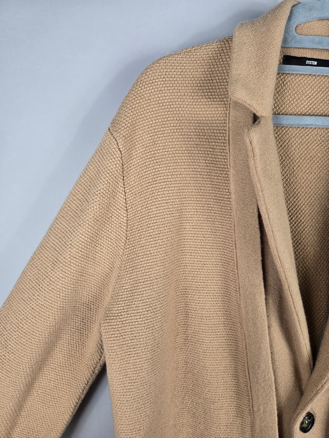 [무료배송]한섬 시스템 옴므 100 울100 숄 카라 니트 가디건 상품이미지3