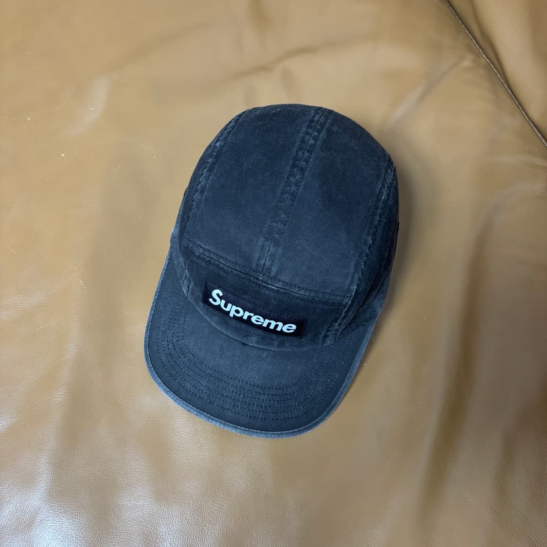 슈프림 캠프캡 모자 박스로고 25ss 워시드 블랙 상품이미지5