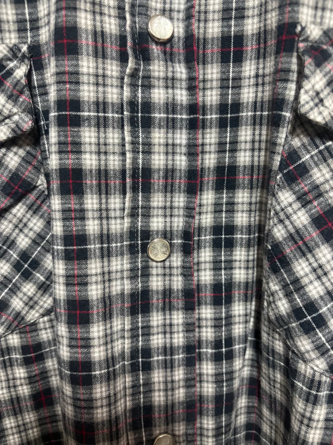[L] 90's West Coast Choppers 웨스턴 체크 셔츠 상품이미지4