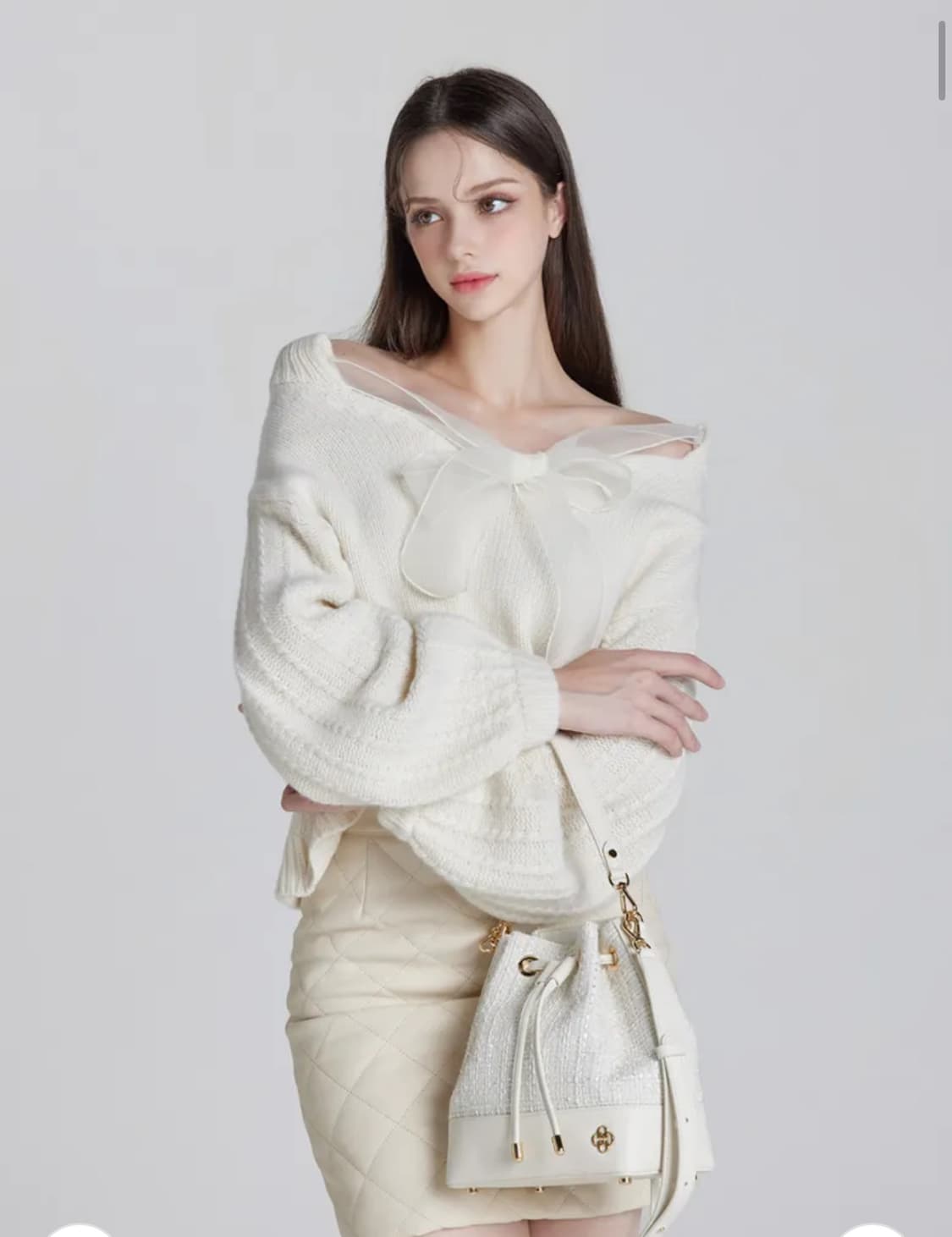 그레이스유 Julie knit top 아이보리 상품이미지1