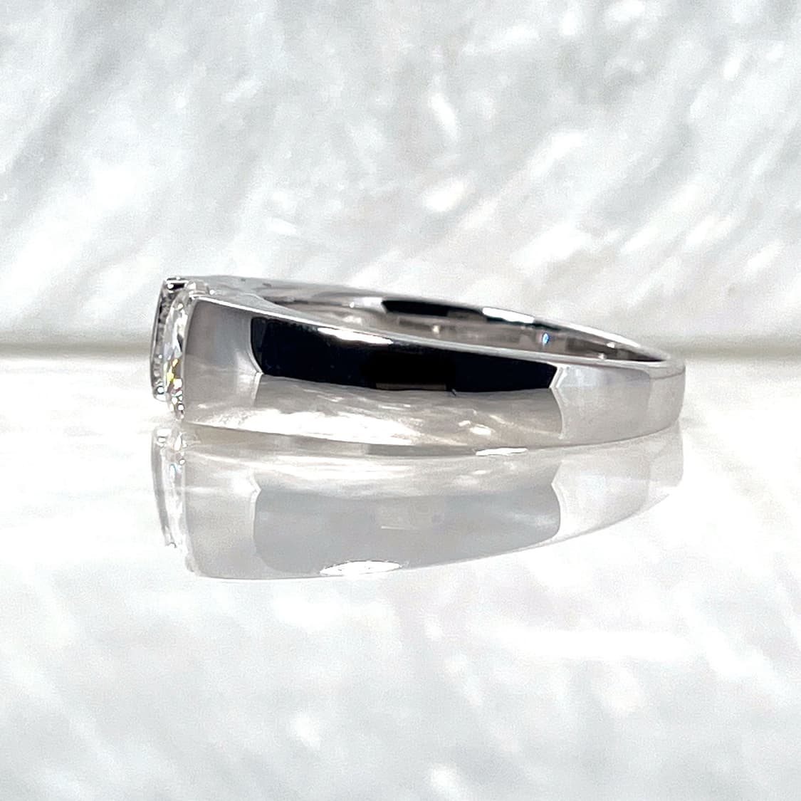 *새상품* 모이사나이트 남성용 솔리테어 은반지 상품이미지4