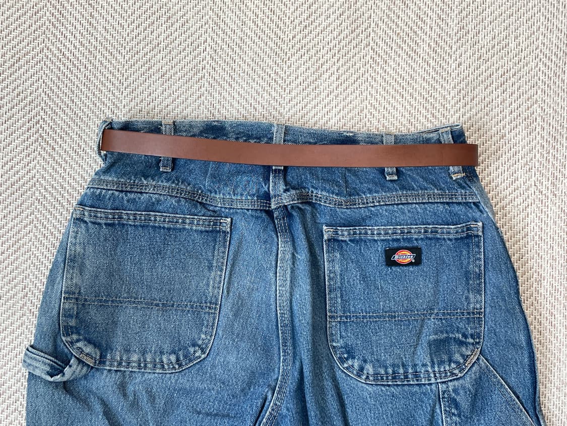 빈티지 브라운 레더 벨트  J03840 상품이미지3