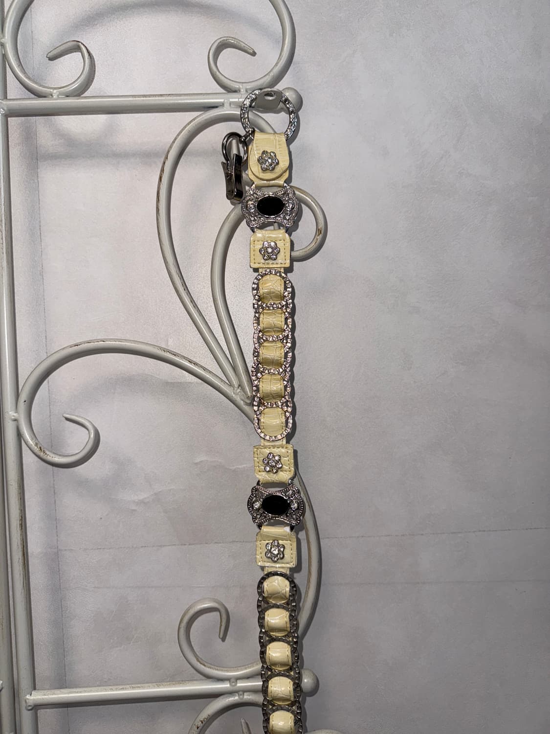 Ivory oriental flower cubic chain belt 상품이미지5