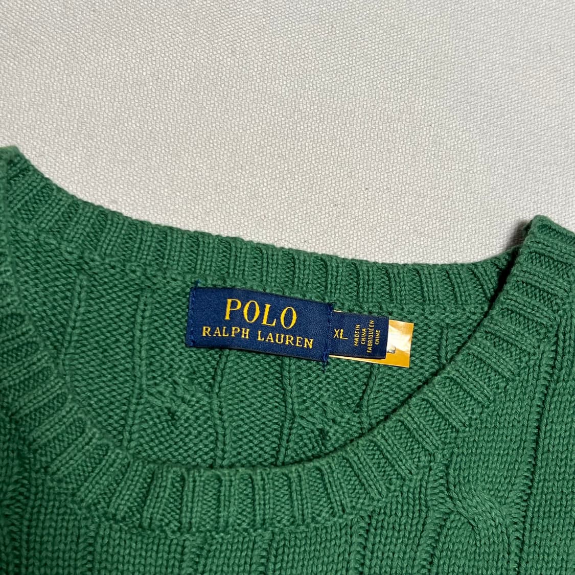 XL 폴로랄프로렌 그린 케이블 니트 상품이미지4