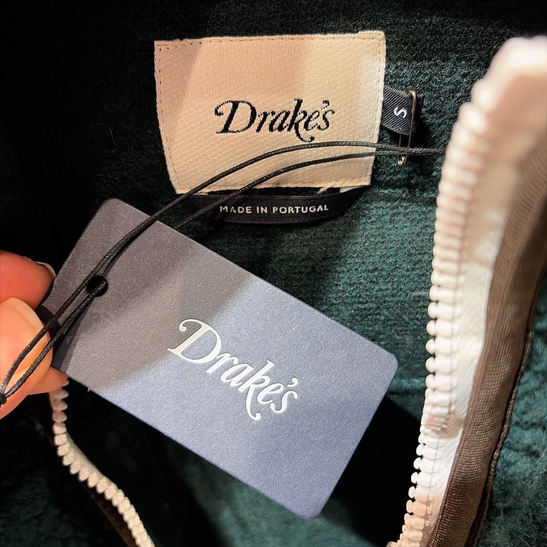 (정품/새상품) Drake's 드레익스 네이비 부클 울 플리스 베스트 상품이미지4