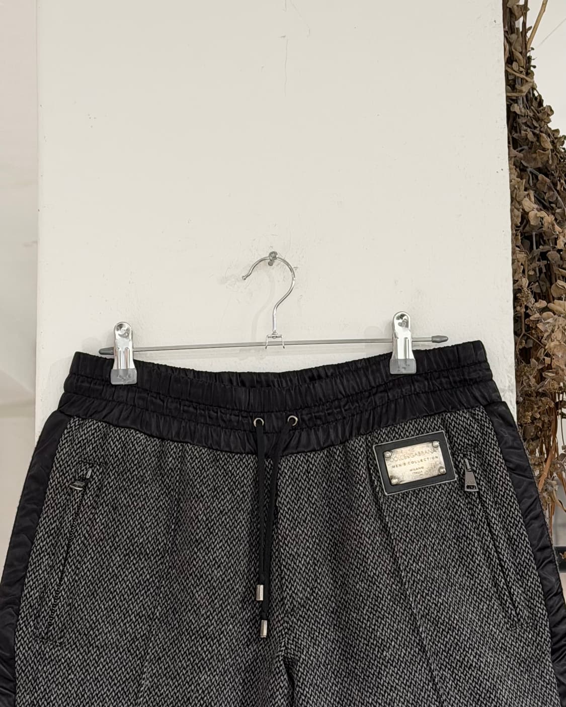 돌체앤가바나 맨즈컬렉션 그레이 트위드 드로스트링 쇼츠 상품이미지2