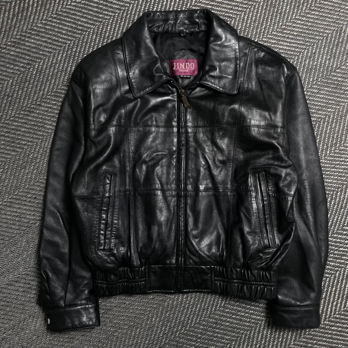 90s JINDO 아카이브 가죽 크롭 램스킨 레더 자켓o 5736 상품이미지1