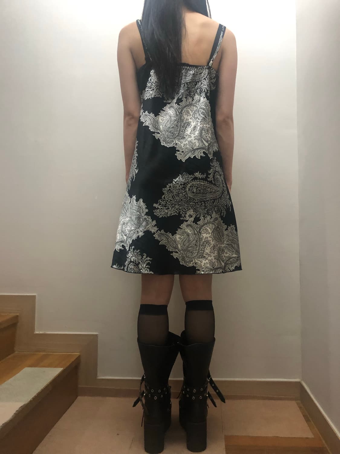 빈티지 오리엔탈 블랙 슬립 원피스 상품이미지10