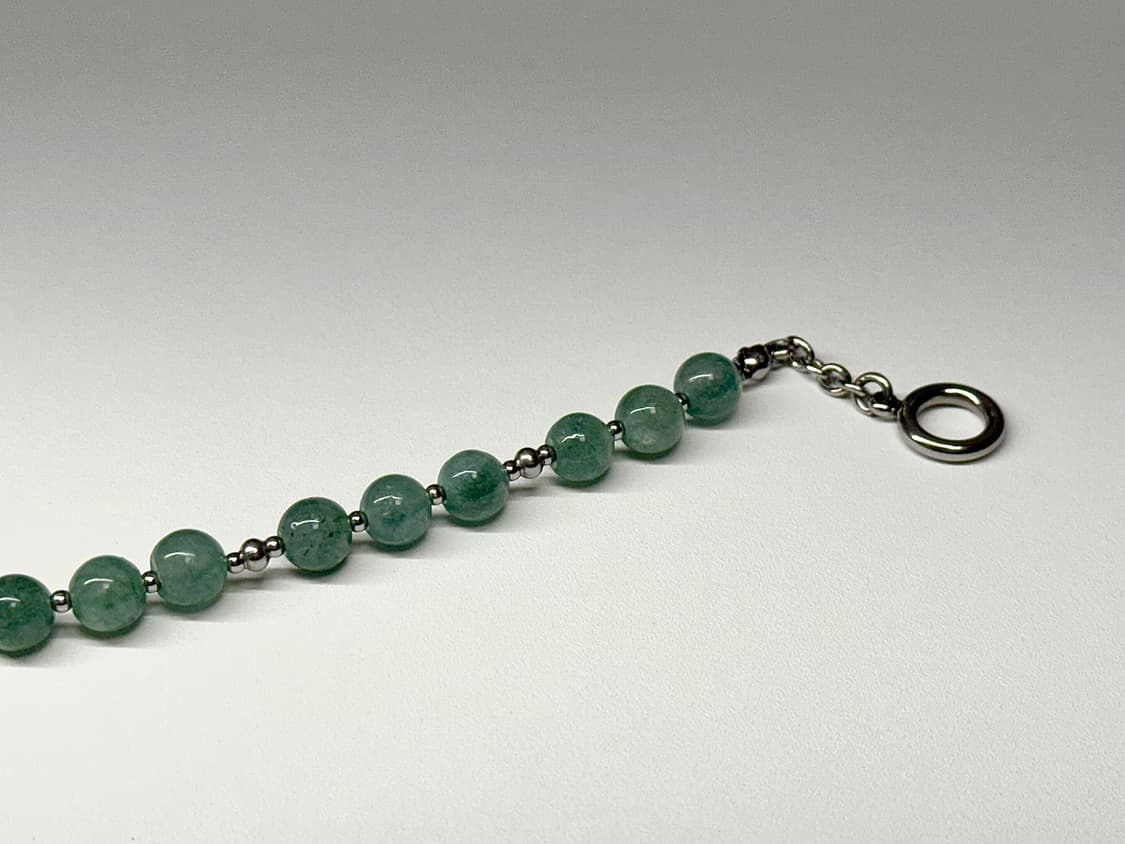 (맞춤 사이즈)천연석 버마옥 원석팔찌 상품이미지3