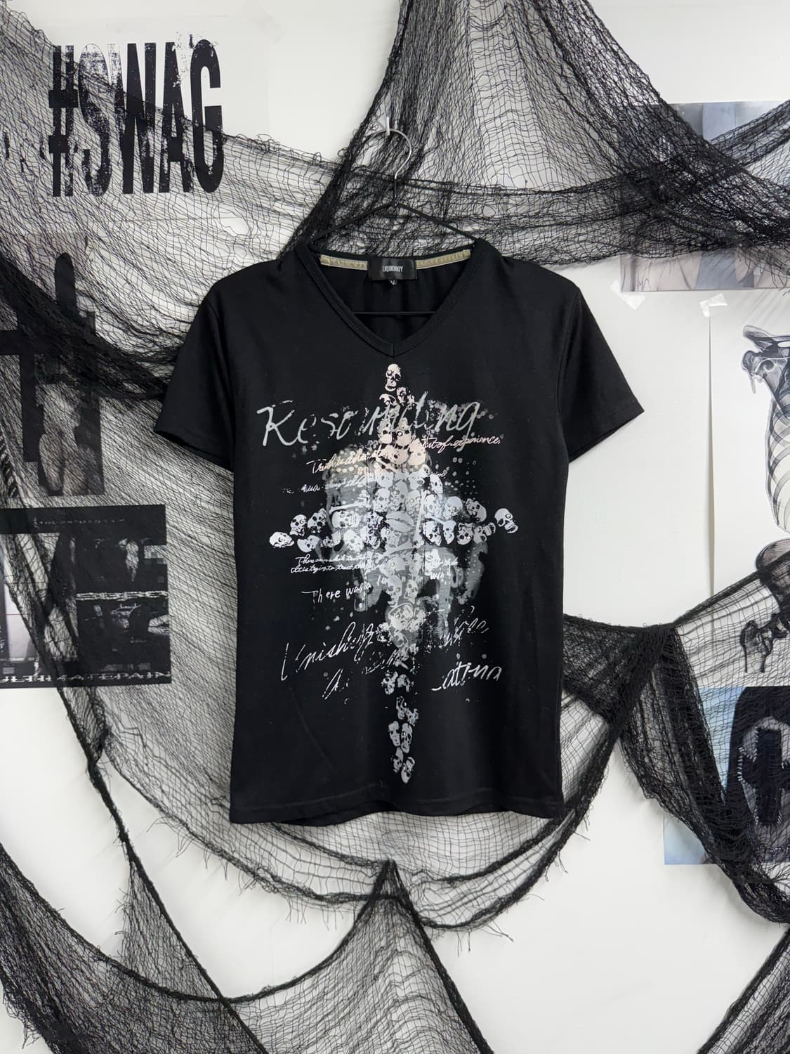 Skull printing detailed halfsleeve 상품이미지3