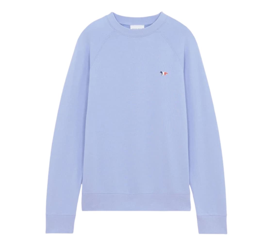 [XXL] 메종키츠네 트라이컬러 폭스 패치 스웨 트셔츠 프로벤칼 블루 상품이미지1