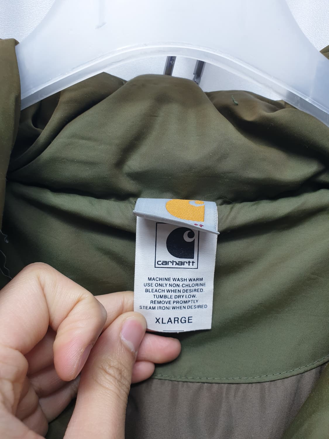 칼하트 후드 패딩 자켓 올리브 카키 xl 상품이미지5