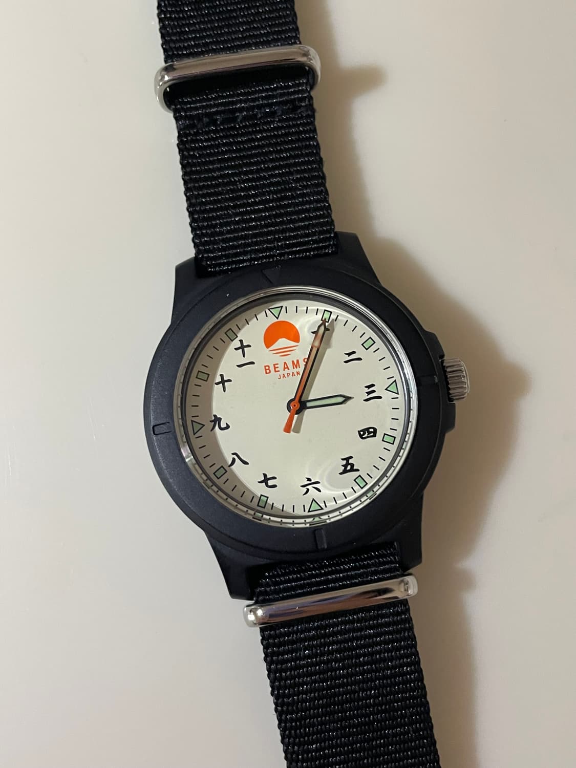 BEAMS 빔즈 한자 손목시계 블랙 상품이미지1