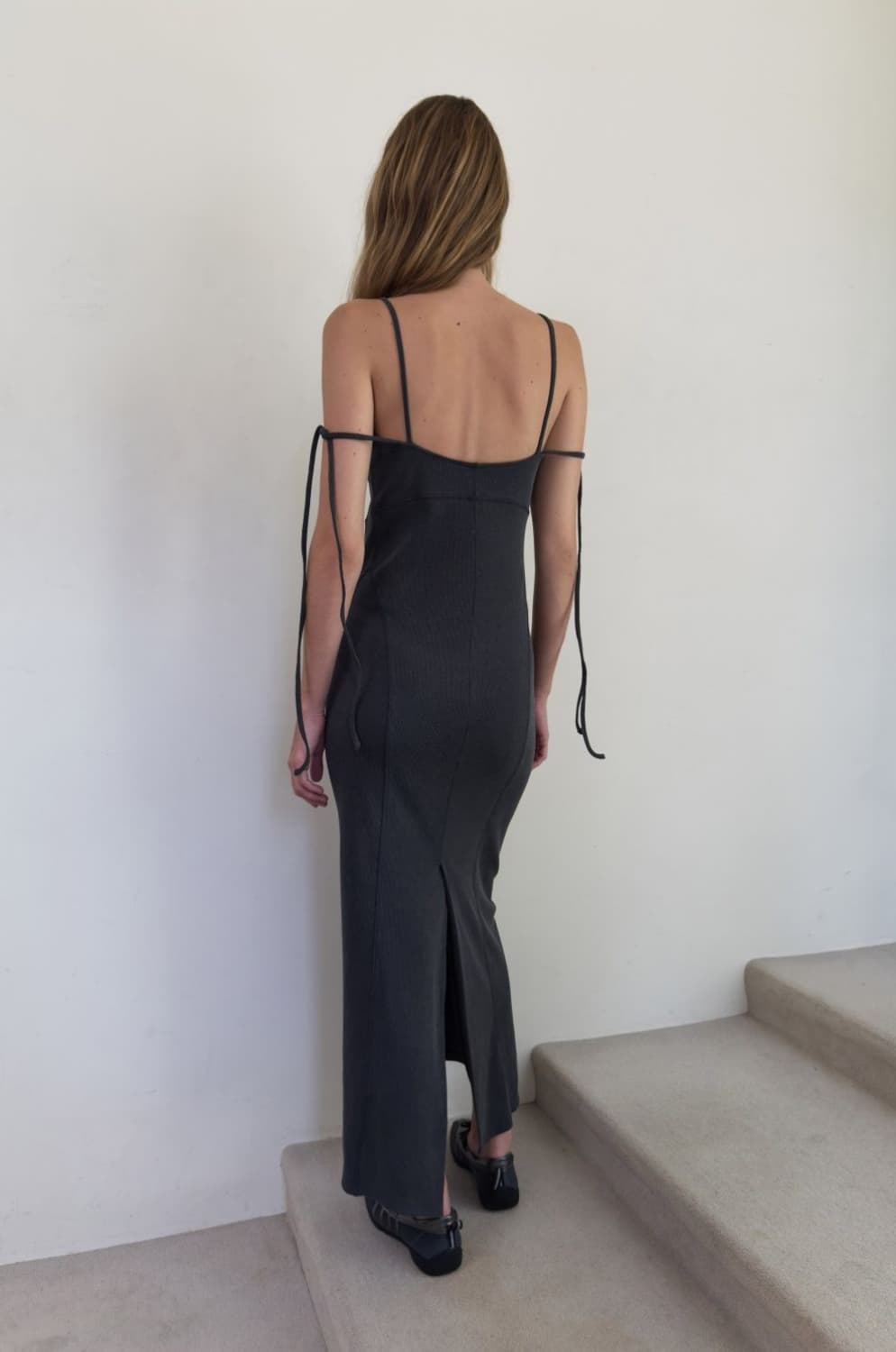 TWO WAY LONG DRESS(charcoal) 상품이미지5