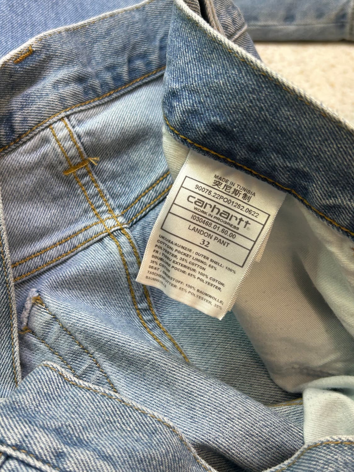 칼하트 wip 청바지 상품이미지5