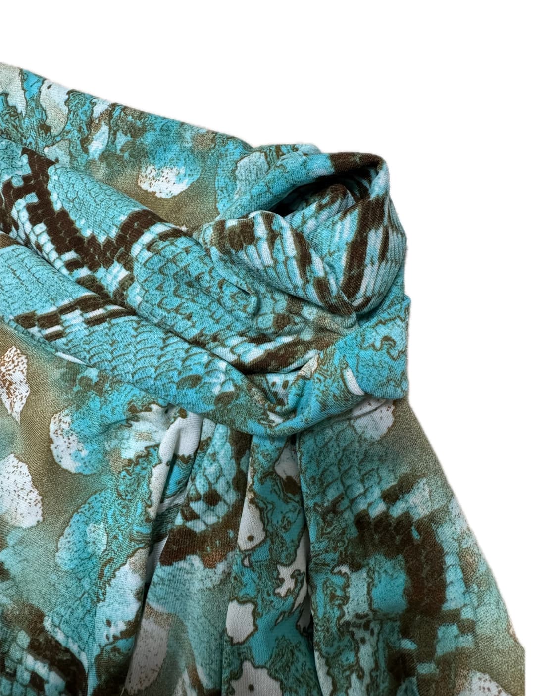 Turquoise Snakeskin Print Mermaid Skirt 상품이미지2