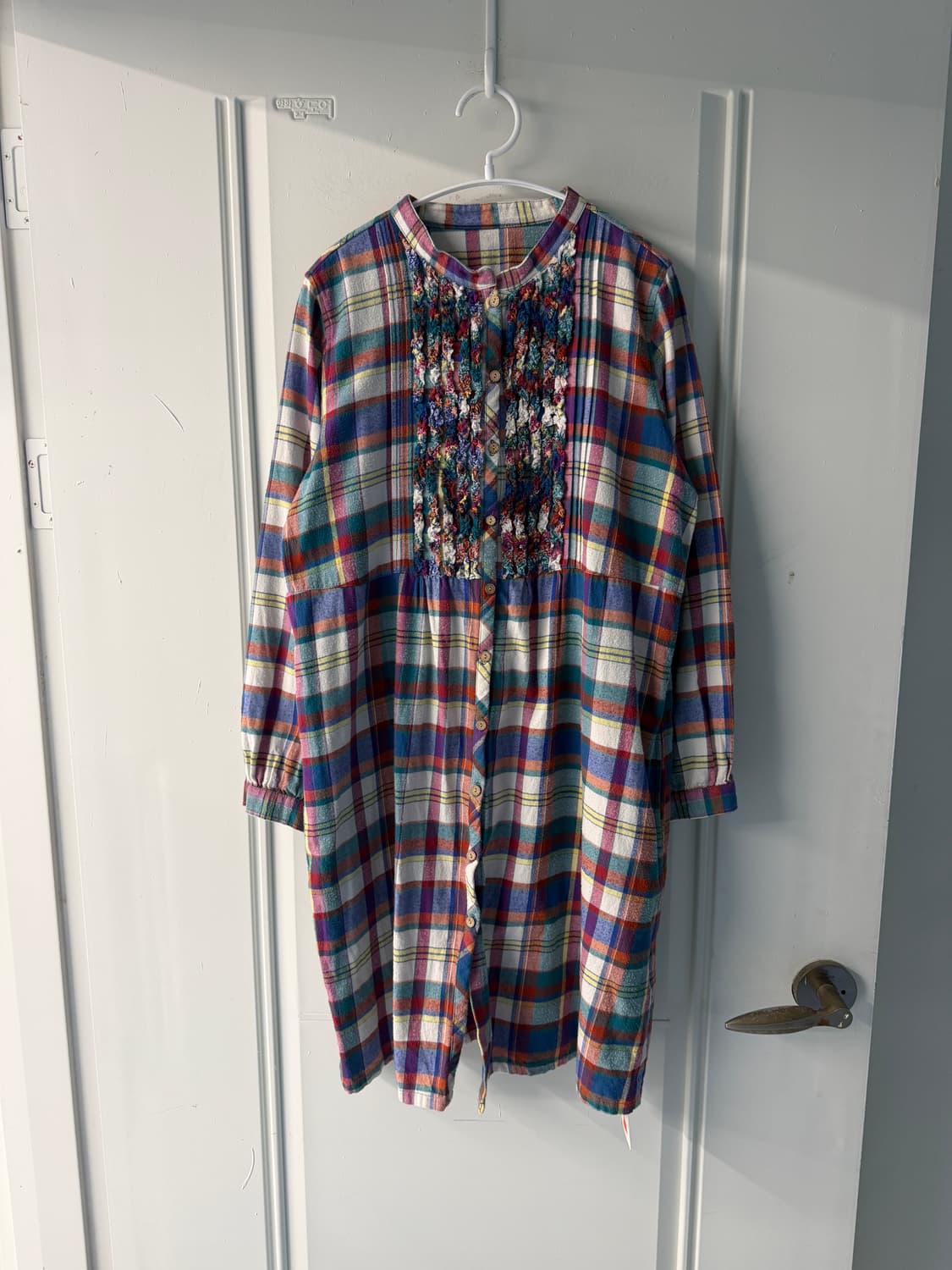 일본빈티지 하구미 체크 레이스 셔츠원피스 상품이미지5