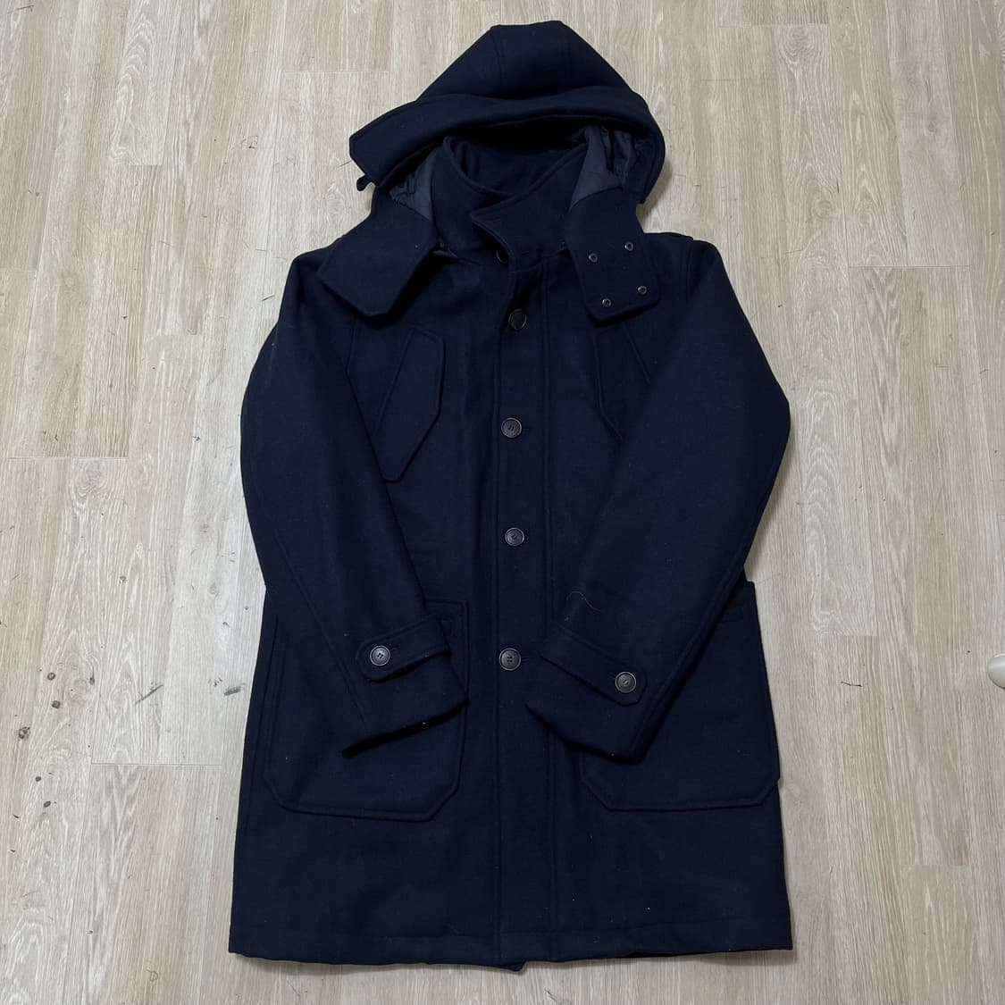 레노마 옴므 남성 모직 후드 싱글 코트 L/100 상품이미지1