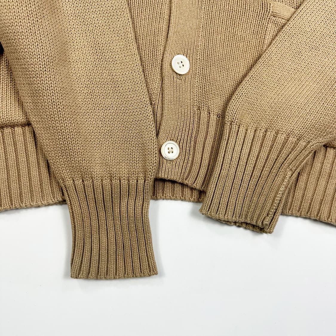 폴로 랄프로렌 클래식 니트 가디건 베이지 실측L 상품이미지4