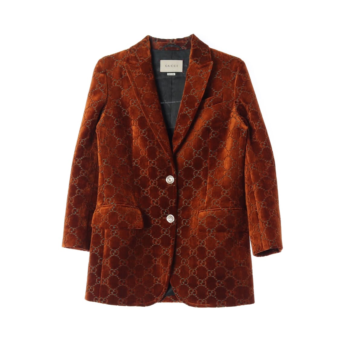 구찌 벨벳 자카드 블레이저 재킷 자켓 카멜 상품이미지1