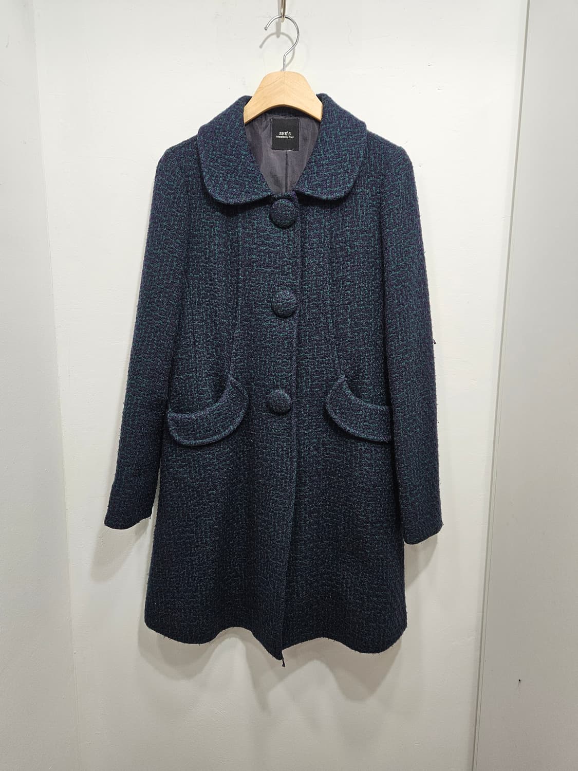 둥근카라 울혼방 코트 상품이미지1