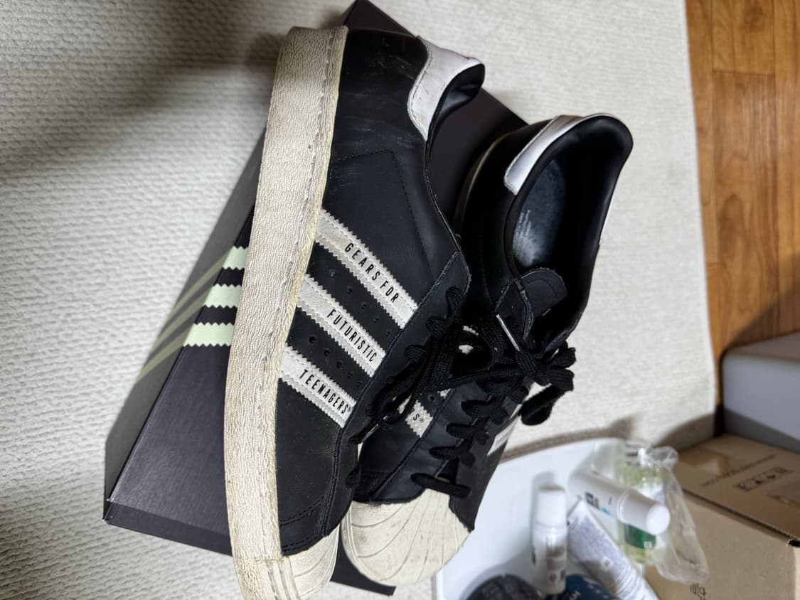 아디다스 x 휴먼 메이드 슈퍼스타 블랙 화이트 280 상품이미지3