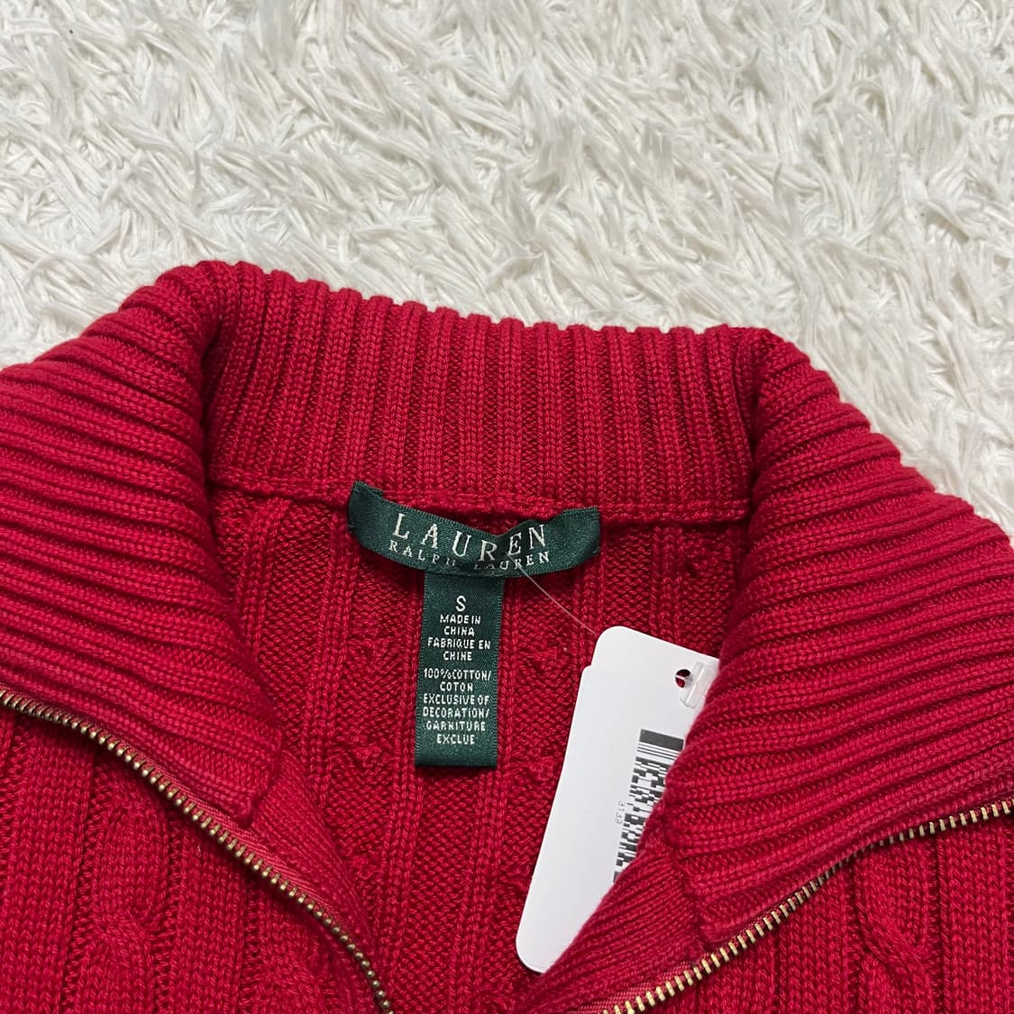 Polo Ralph Lauren burgundy knit zip-up 상품이미지6