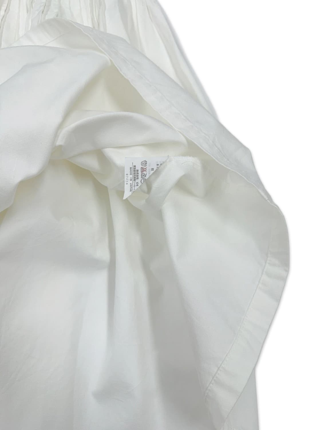 빈티지 이나바 요시에 화이트 플리츠 미디 스커트 상품이미지4