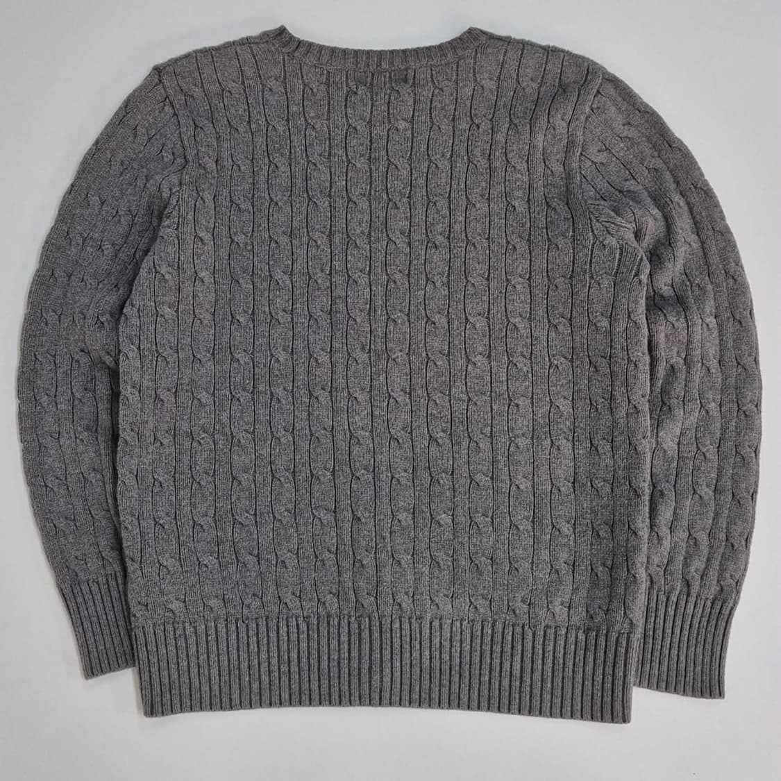 폴로 랄프로렌 그레이 케이블 걸즈 코튼 크루넥 니트(L) 상품이미지3