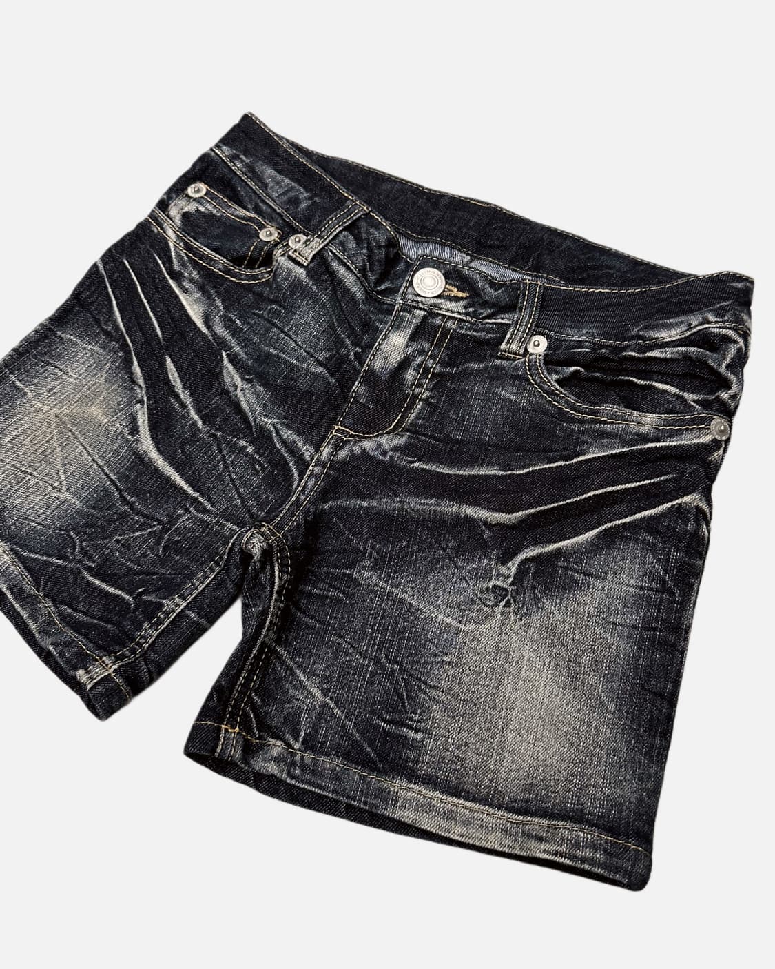 wrinkle fade denim shorts 상품이미지3