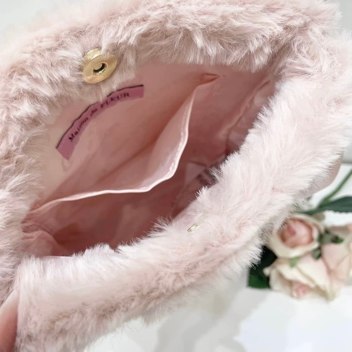메종드플뢰르 퍼 진주백 핑크 스나계 상품이미지2