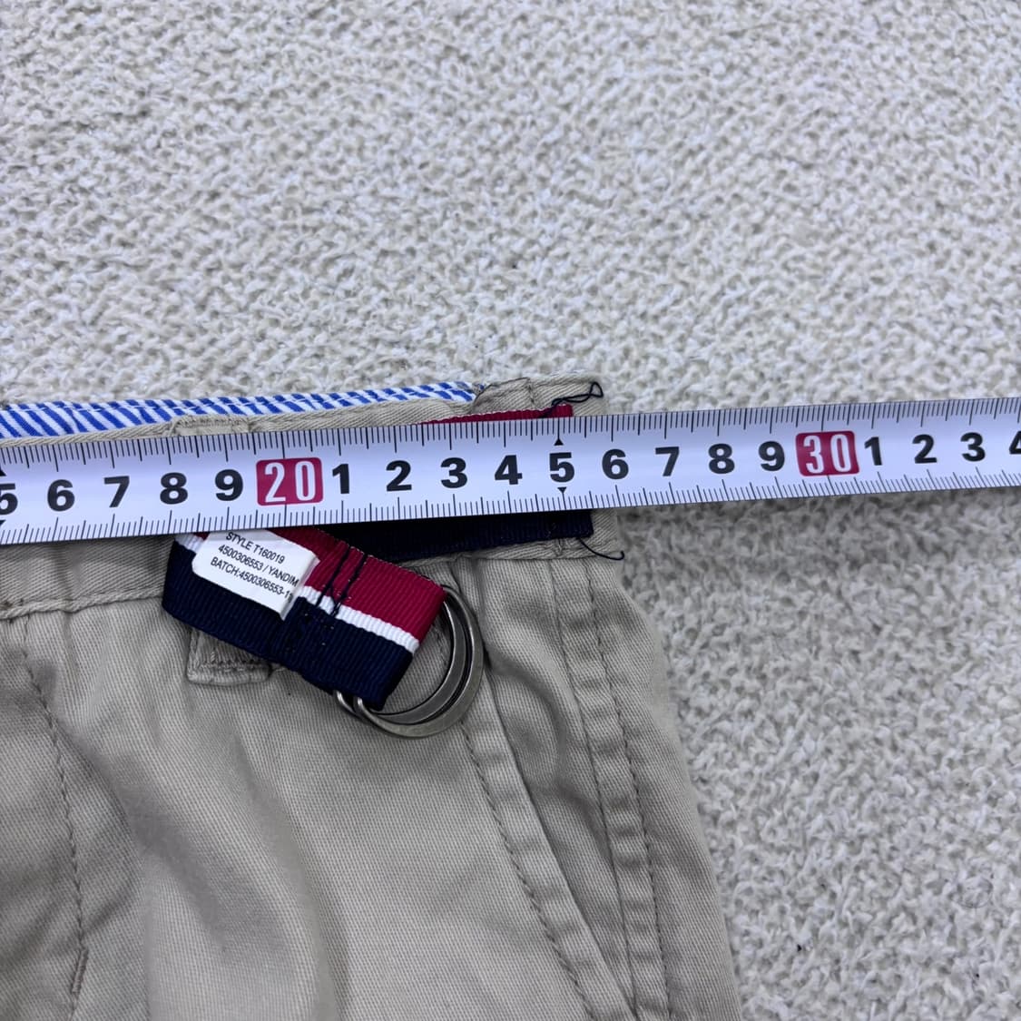 24M 타미힐피거 키즈 베이지 치노 반바지 0521E 상품이미지5