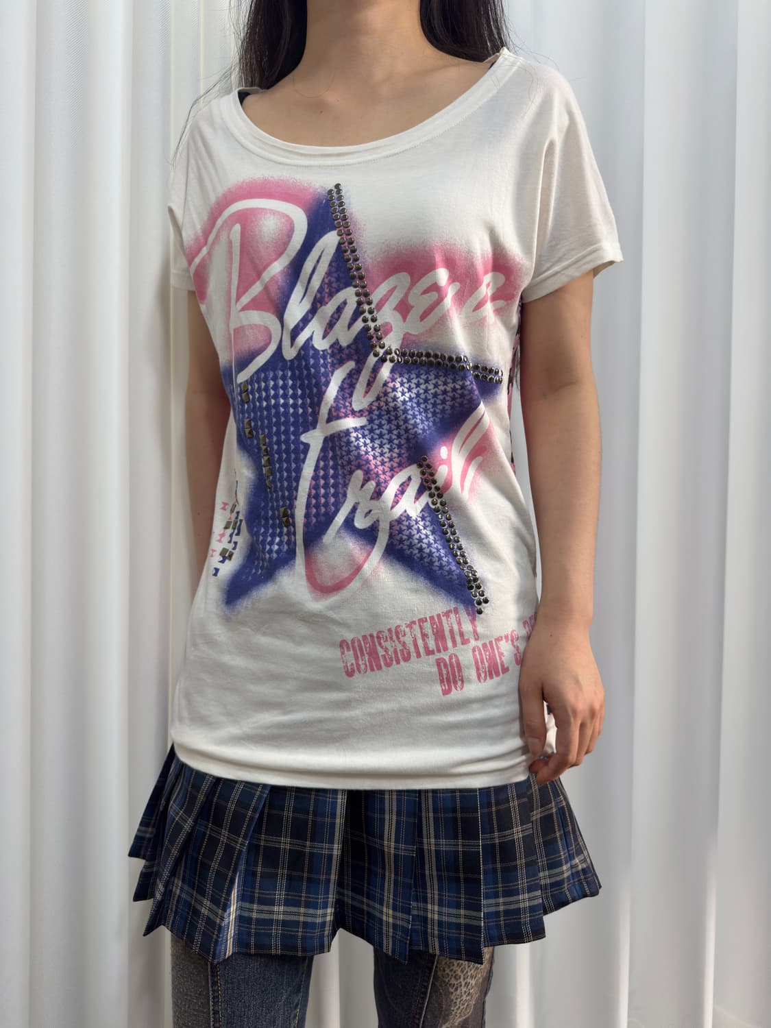 check pleats skirt 상품이미지5