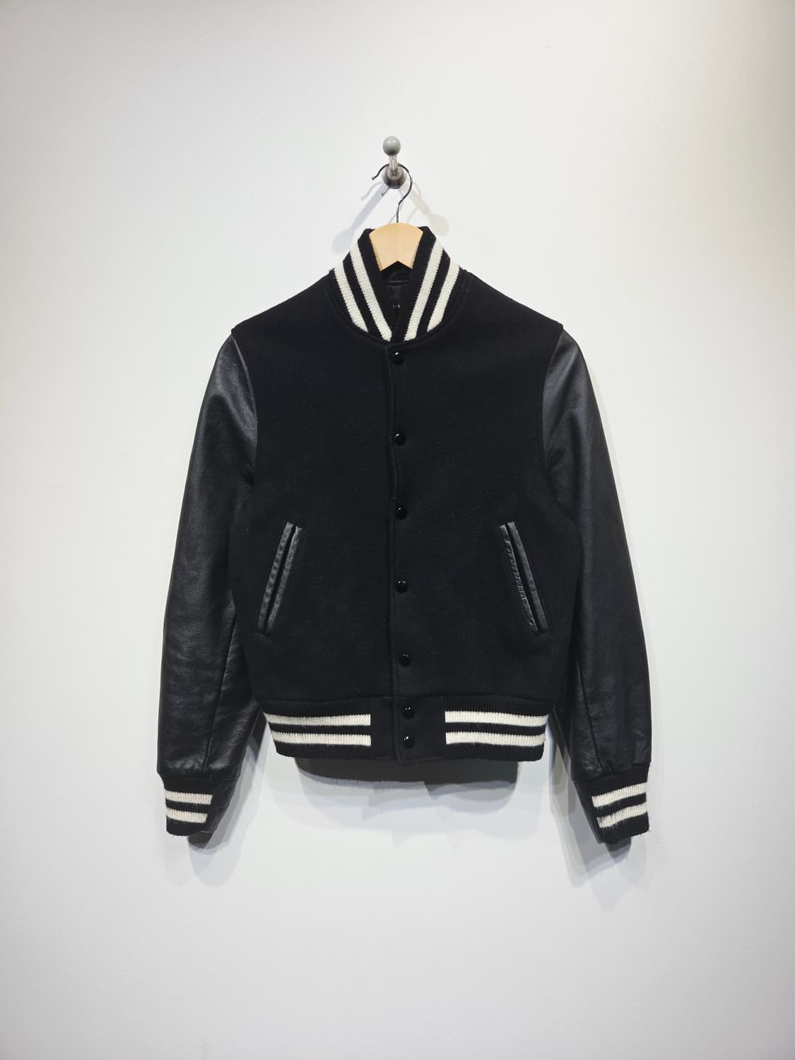 제너럴 서플라이 x GB스포츠 가죽 배색 바시티 자켓 상품이미지2