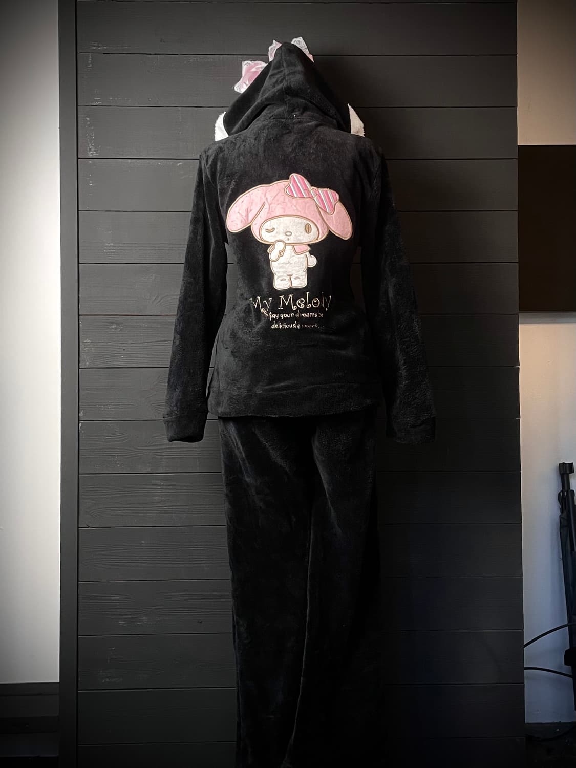 SANRIO 산리오 마이멜로디 블랙 트레이닝 후드집업 세트 상품이미지3