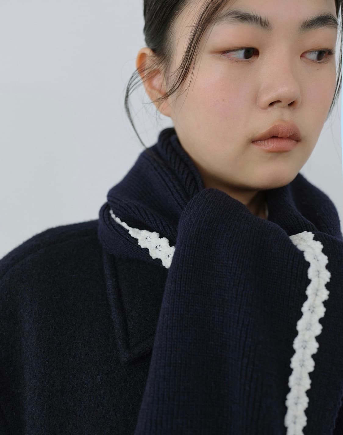 마조네 벨벳 레이스 머플러 상품이미지2