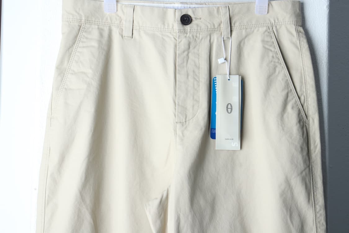 (M) 수아레 면바지 팬츠 새상품 치노 베이지 아메카지-P10059 상품이미지3